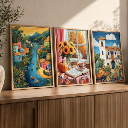 Modern Wall Art  Paintings for Living Room - Wall Poster With frames