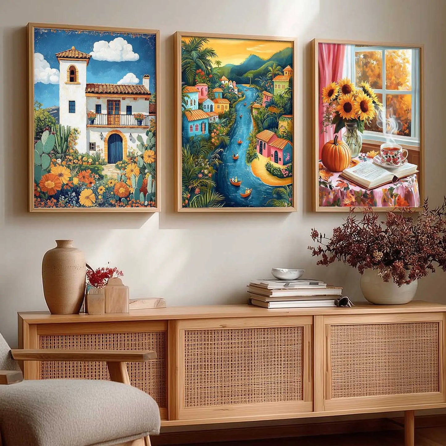 Modern Wall Art  Paintings for Living Room - Wall Poster With frames