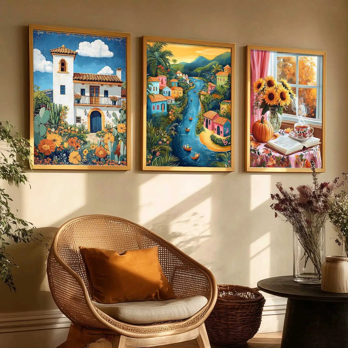 Modern Wall Art  Paintings for Living Room - Wall Poster With frames