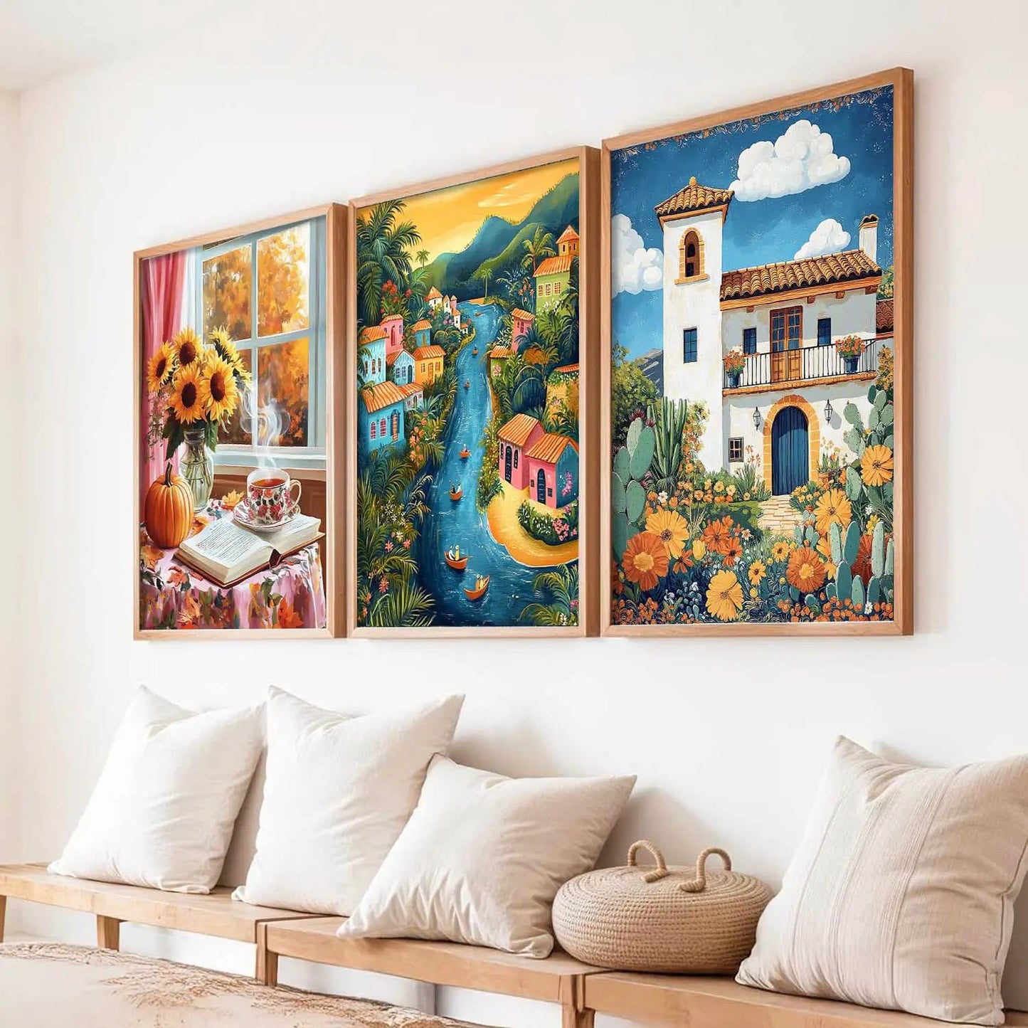 Modern Wall Art  Paintings for Living Room - Wall Poster With frames