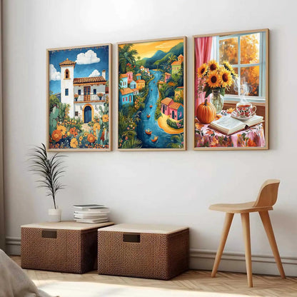 Modern Wall Art  Paintings for Living Room - Wall Poster With frames