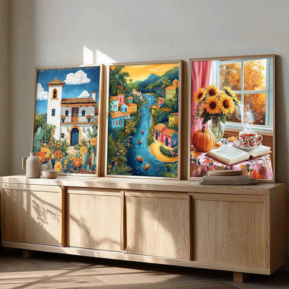Modern Wall Art  Paintings for Living Room - Wall Poster With frames