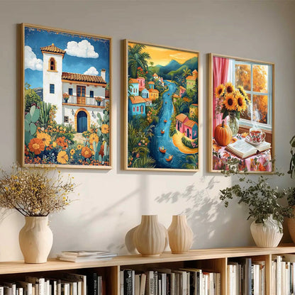Modern Wall Art  Paintings for Living Room - Wall Poster With frames