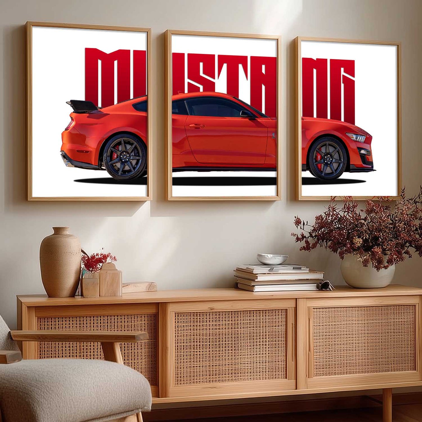 Big Ford Mustang  Car Wall Art Paintings for Living Room Bedroom