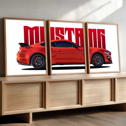 Big Ford Mustang  Car Wall Art Paintings for Living Room Bedroom