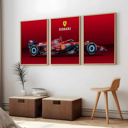 Big Ferrari F1 Car Wall Art Paintings for Living Room Bedroom