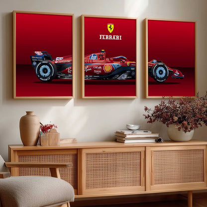 Big Ferrari F1 Car Wall Art Paintings for Living Room Bedroom