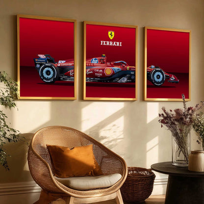 Big Ferrari F1 Car Wall Art Paintings for Living Room Bedroom
