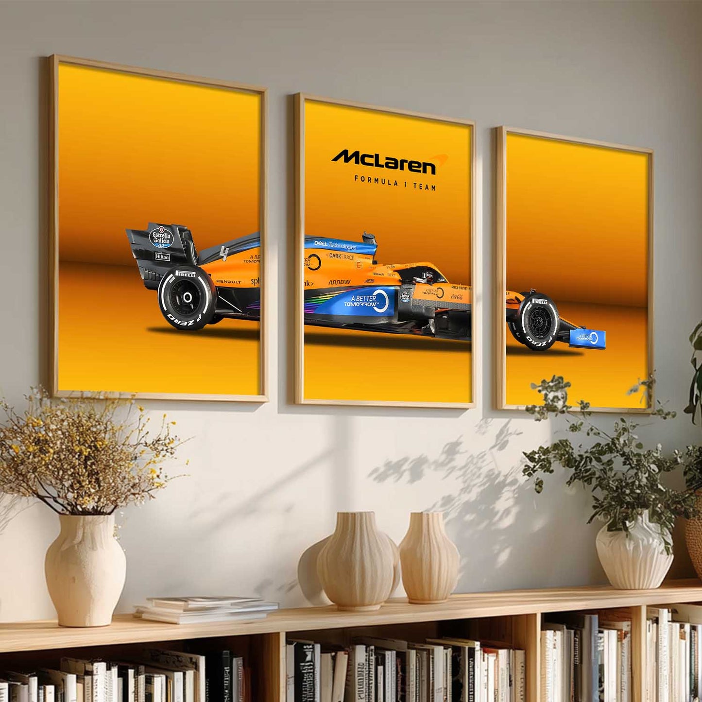 Big Mclaren F1 Car Wall Art Paintings for Living Room Bedroom