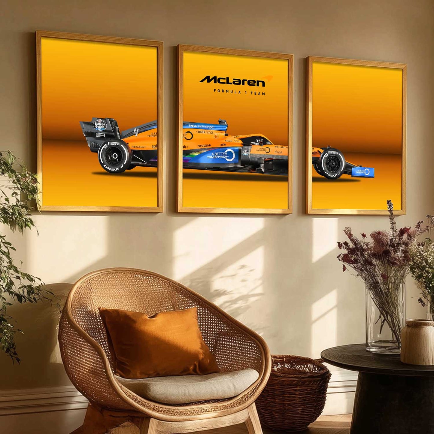 Big Mclaren F1 Car Wall Art Paintings for Living Room Bedroom
