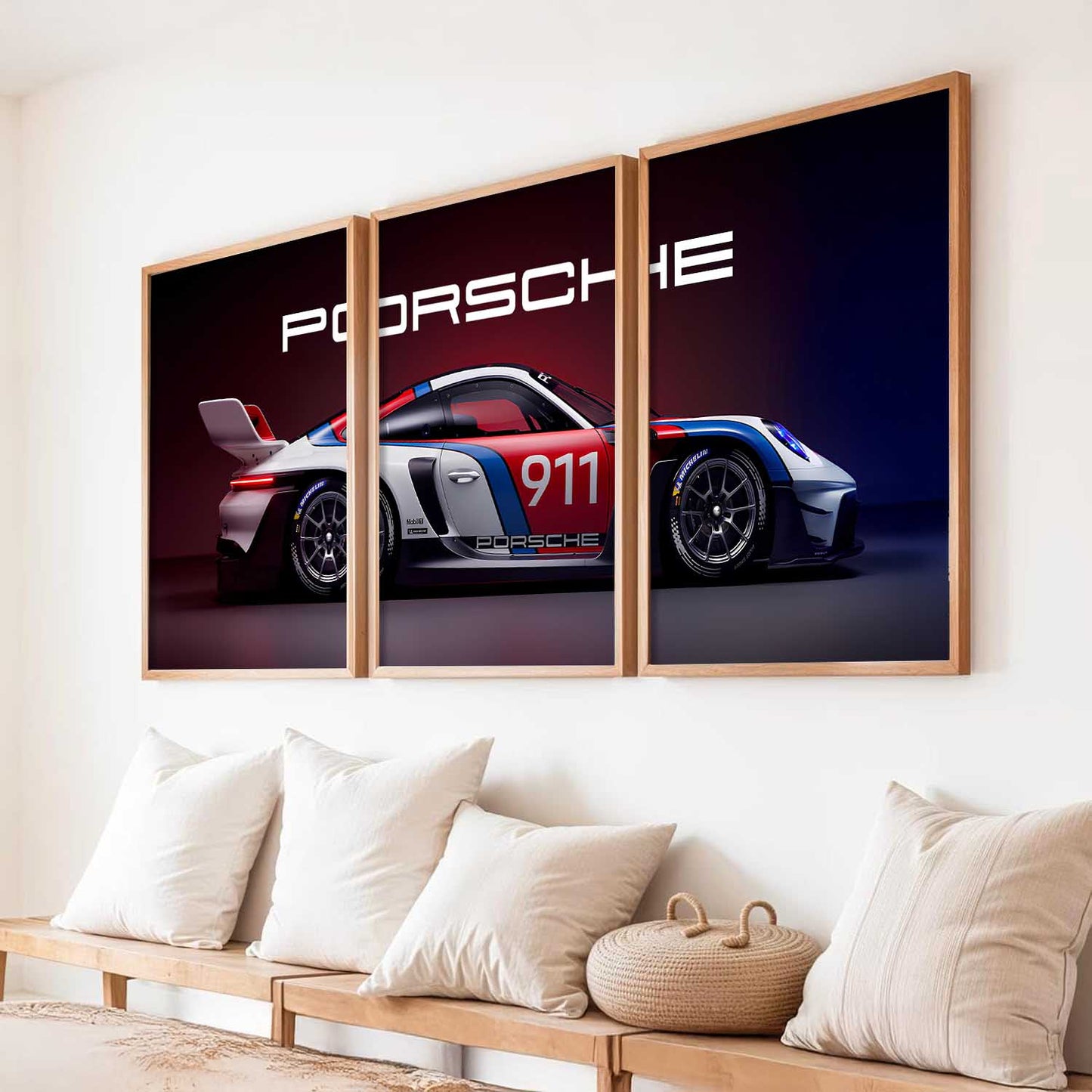 Big Porche Car Wall Art Paintings for Living Room Bedroom