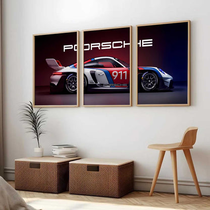 Big Porche Car Wall Art Paintings for Living Room Bedroom