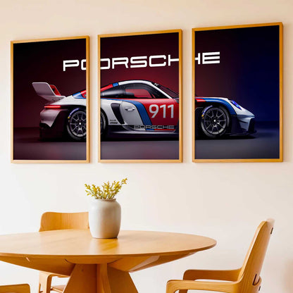 Big Porche Car Wall Art Paintings for Living Room Bedroom