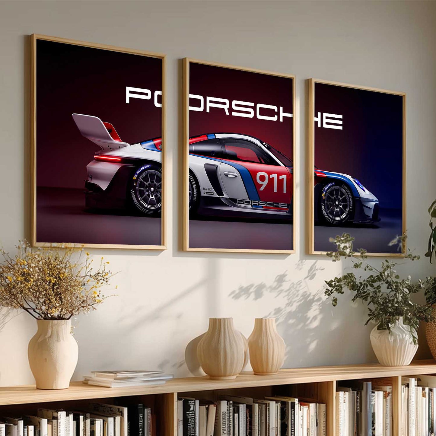 Big Porche Car Wall Art Paintings for Living Room Bedroom