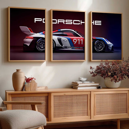 Big Porche Car Wall Art Paintings for Living Room Bedroom