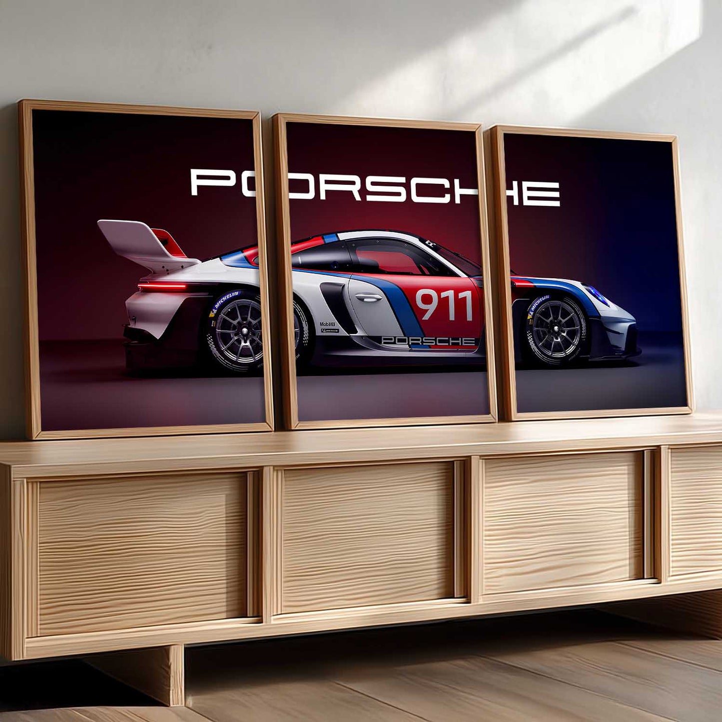 Big Porche Car Wall Art Paintings for Living Room Bedroom