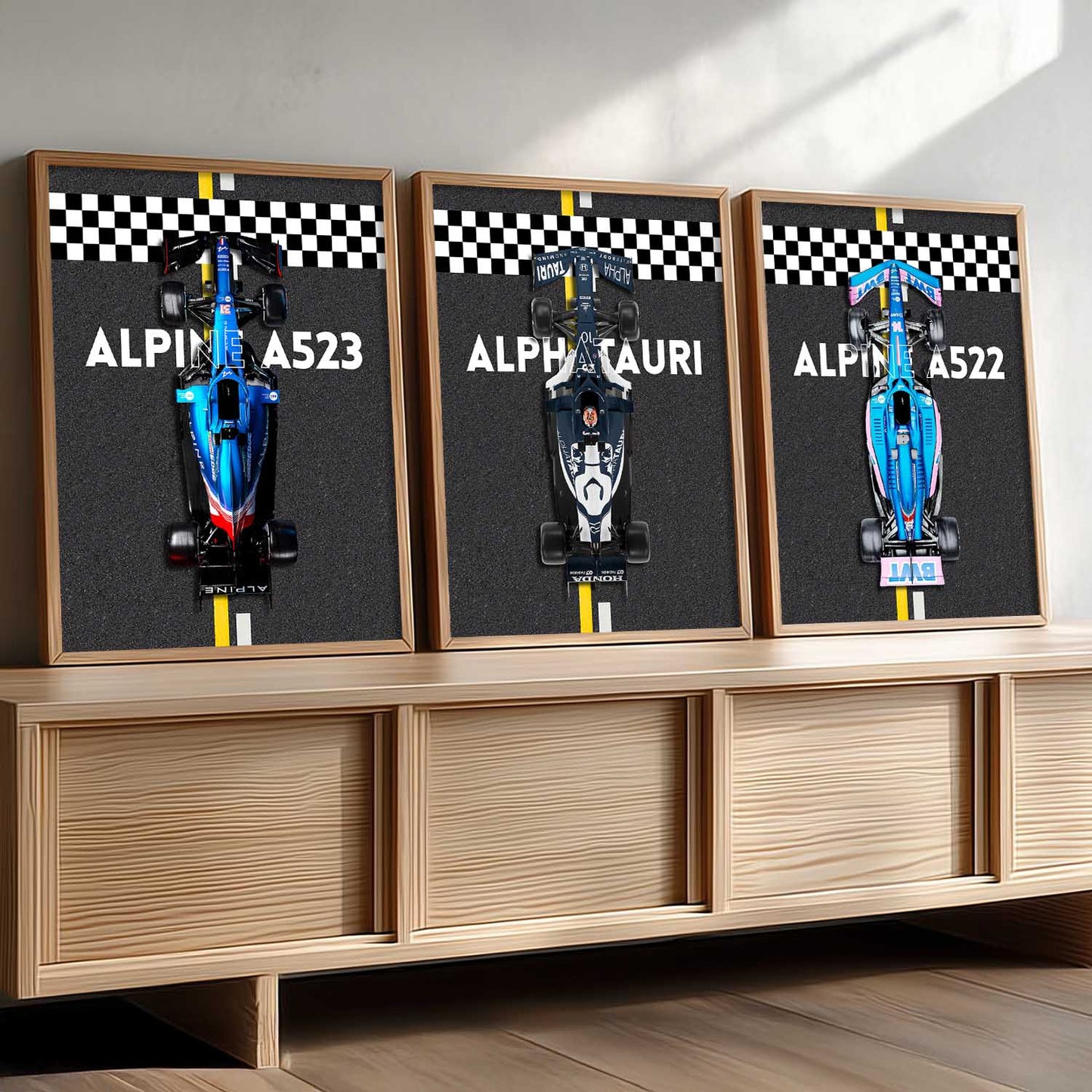 Big Formula 1 Cars Wall Art Paintings for Living Room Bedroom