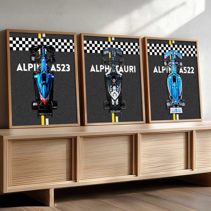 Big Formula 1 Cars Wall Art Paintings for Living Room Bedroom