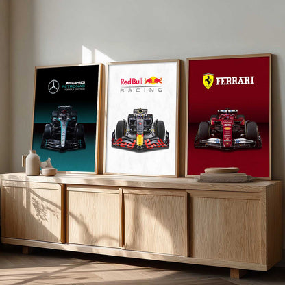 Big Formula 1 Cars Wall Art Paintings for Living Room Bedroom
