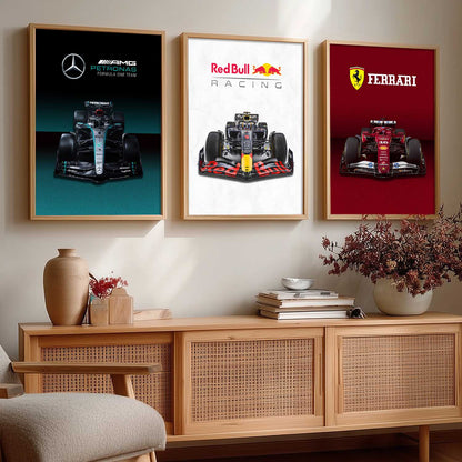 Big Formula 1 Cars Wall Art Paintings for Living Room Bedroom