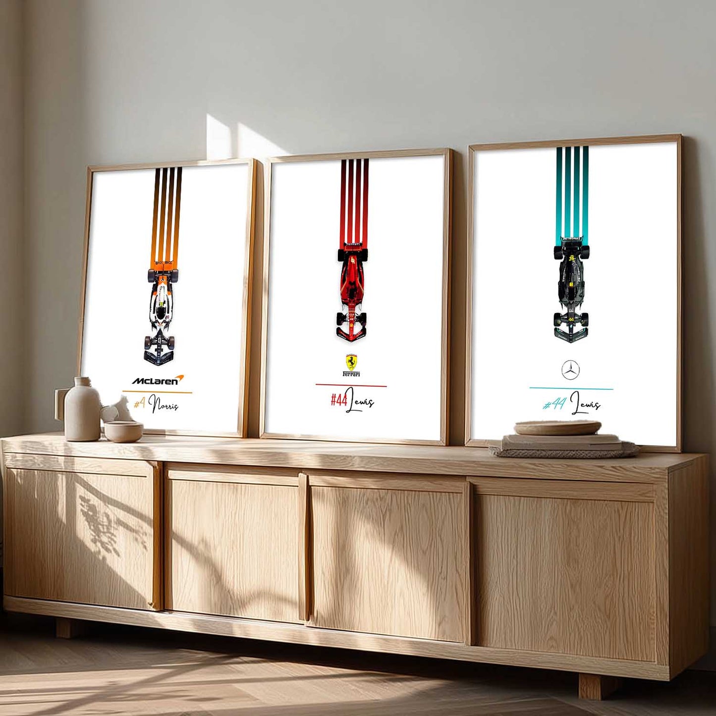 Big Formula 1 Cars Wall Art Paintings for Living Room Bedroom