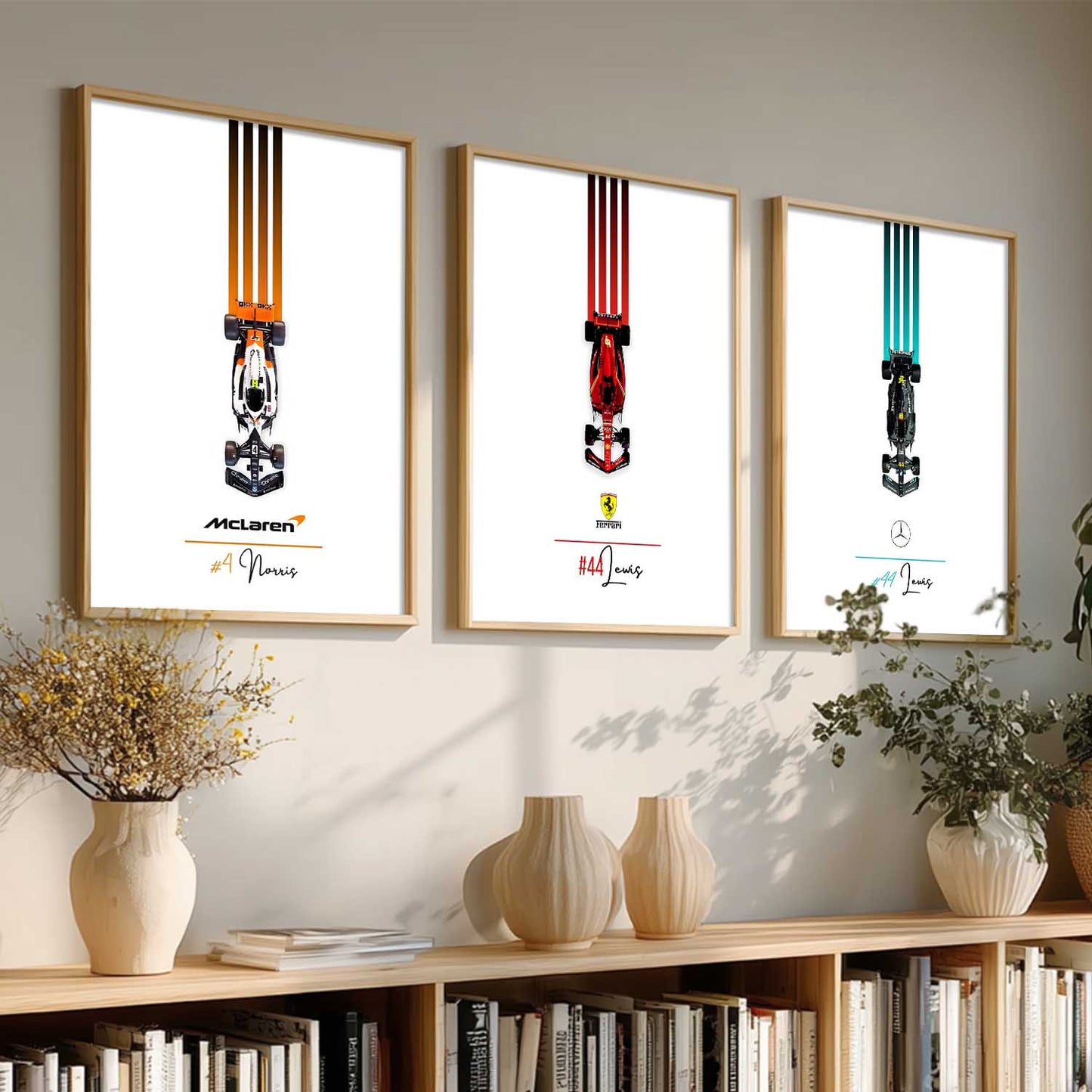 Big Formula 1 Cars Wall Art Paintings for Living Room Bedroom