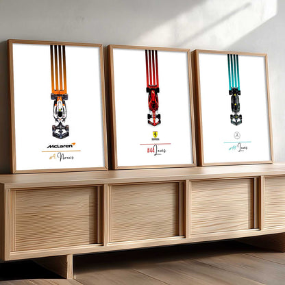 Big Formula 1 Cars Wall Art Paintings for Living Room Bedroom