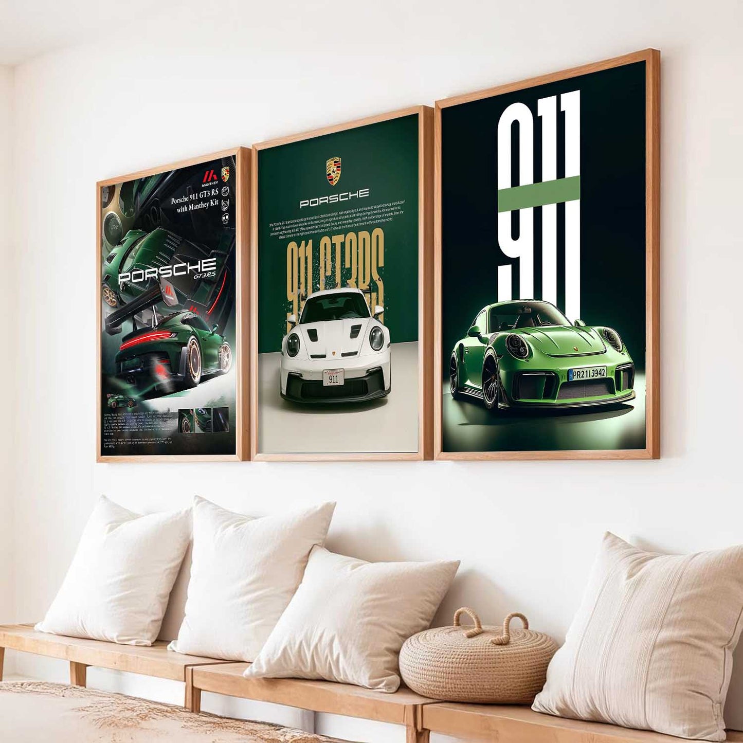 Big Porsche Car Wall Art Paintings for Living Room Bedroom