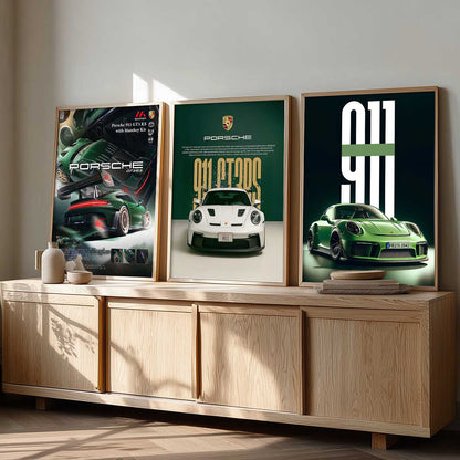 Big Porsche Car Wall Art Paintings for Living Room Bedroom