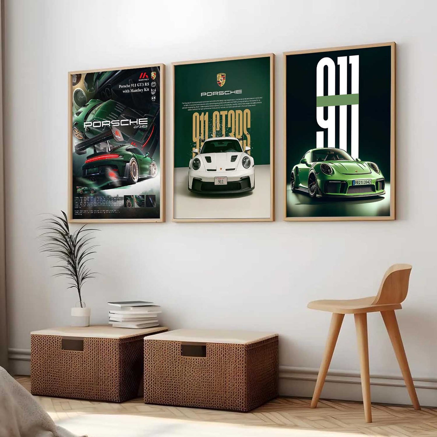 Big Porsche Car Wall Art Paintings for Living Room Bedroom
