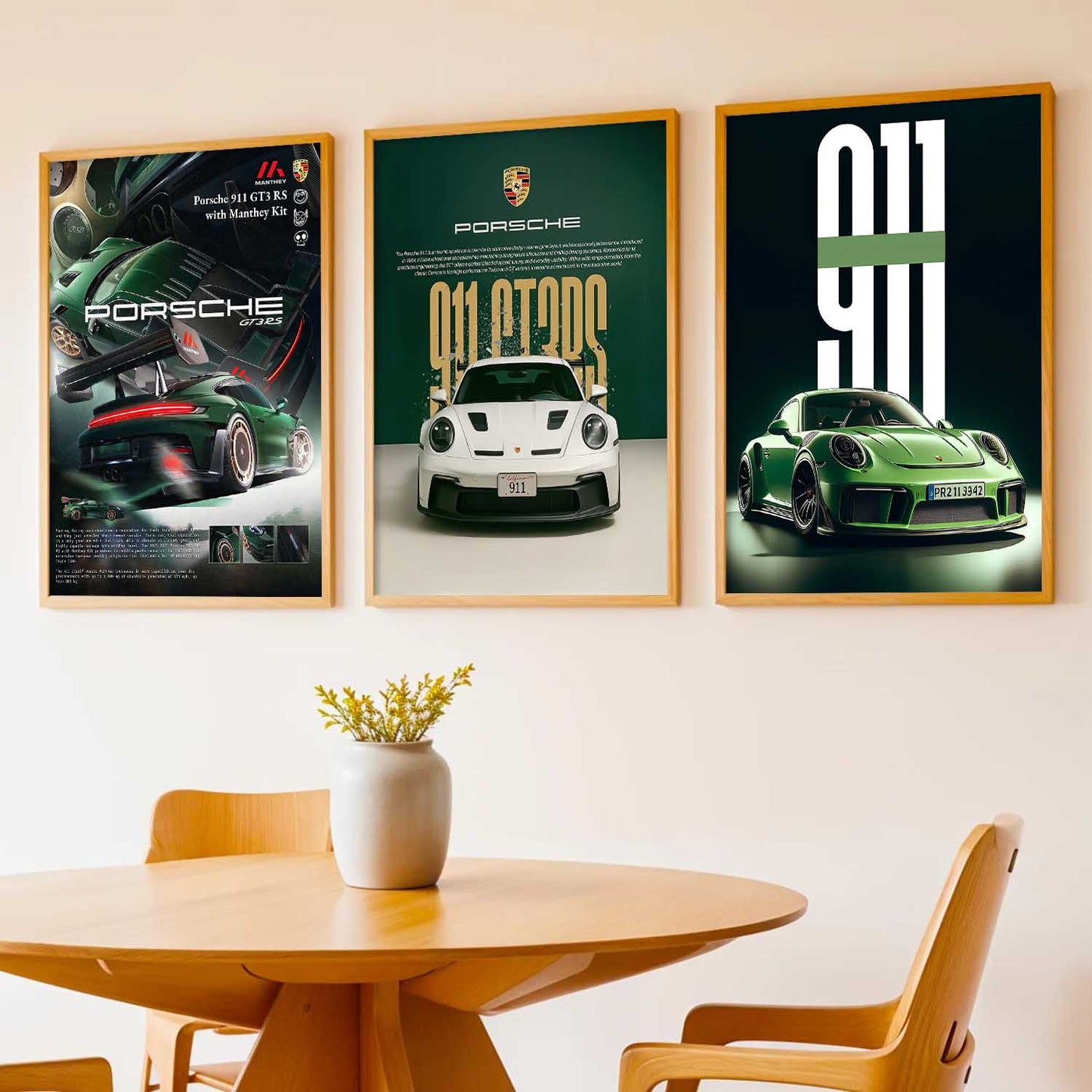 Big Porsche Car Wall Art Paintings for Living Room Bedroom
