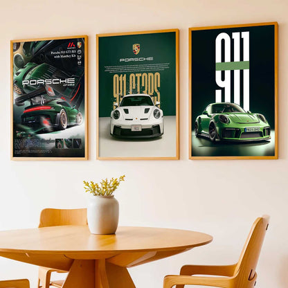 Big Porsche Car Wall Art Paintings for Living Room Bedroom