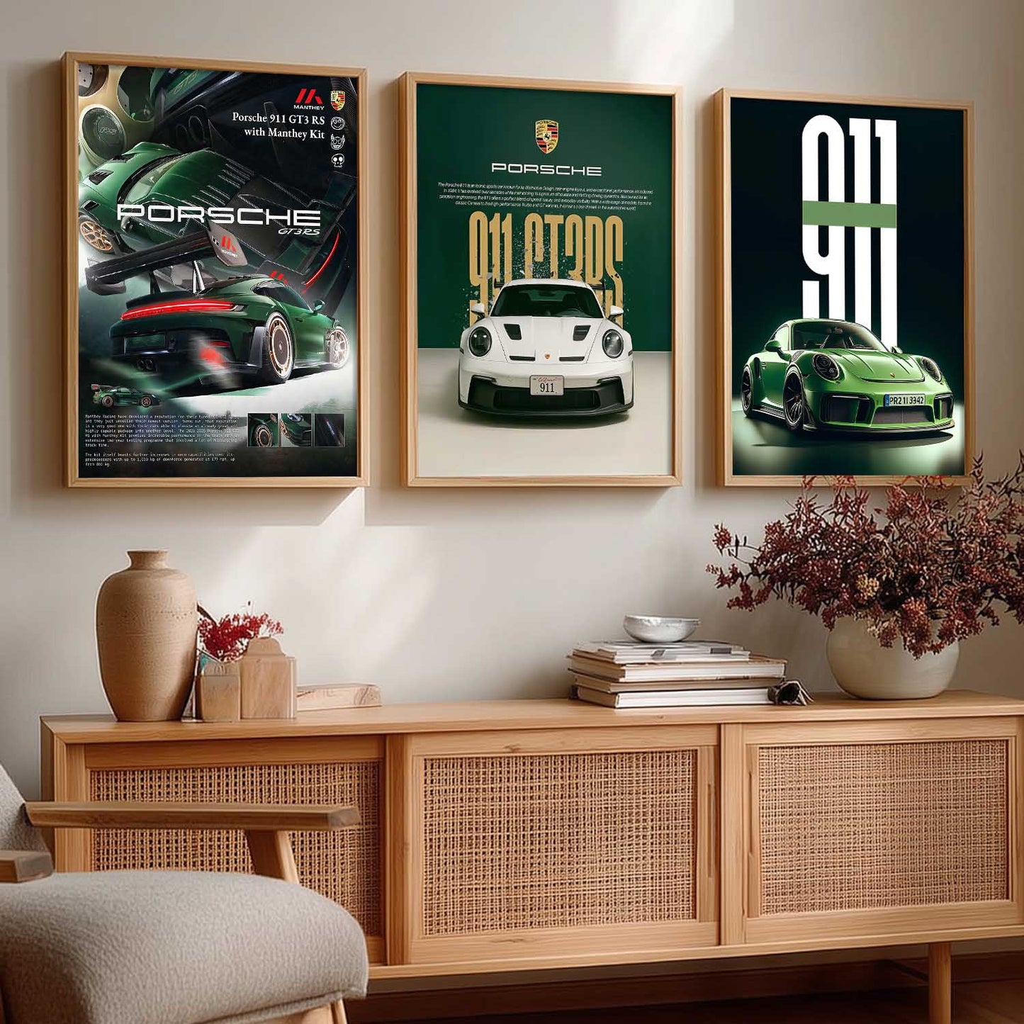 Big Porsche Car Wall Art Paintings for Living Room Bedroom
