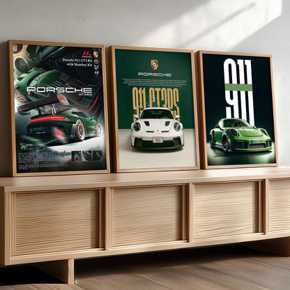 Big Porsche Car Wall Art Paintings for Living Room Bedroom