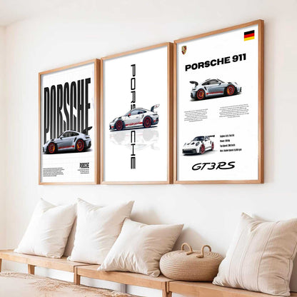 Big Porsche Car Wall Art Paintings for Living Room Bedroom