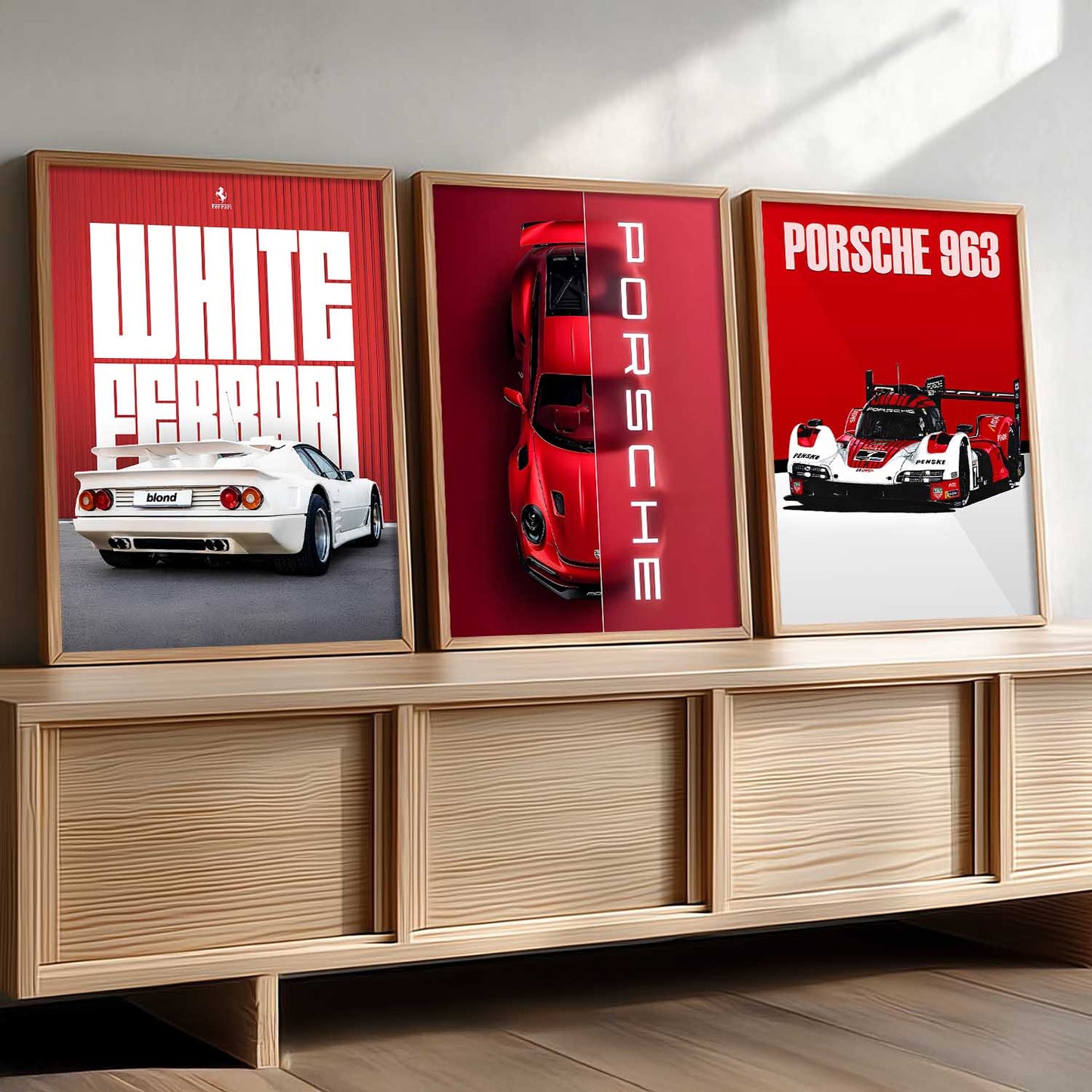 Big Porsche Car  Wall Art Paintings for Living Room Bedroom