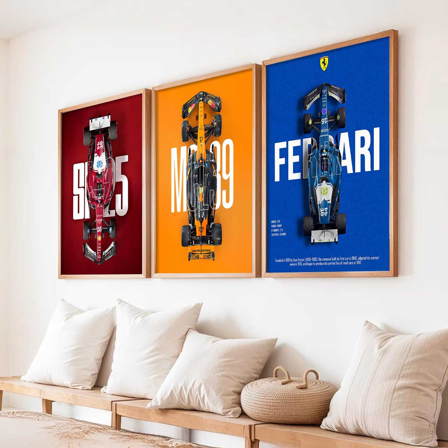 Big Formula 1 Cars Wall Art Paintings for Living Room Bedroom