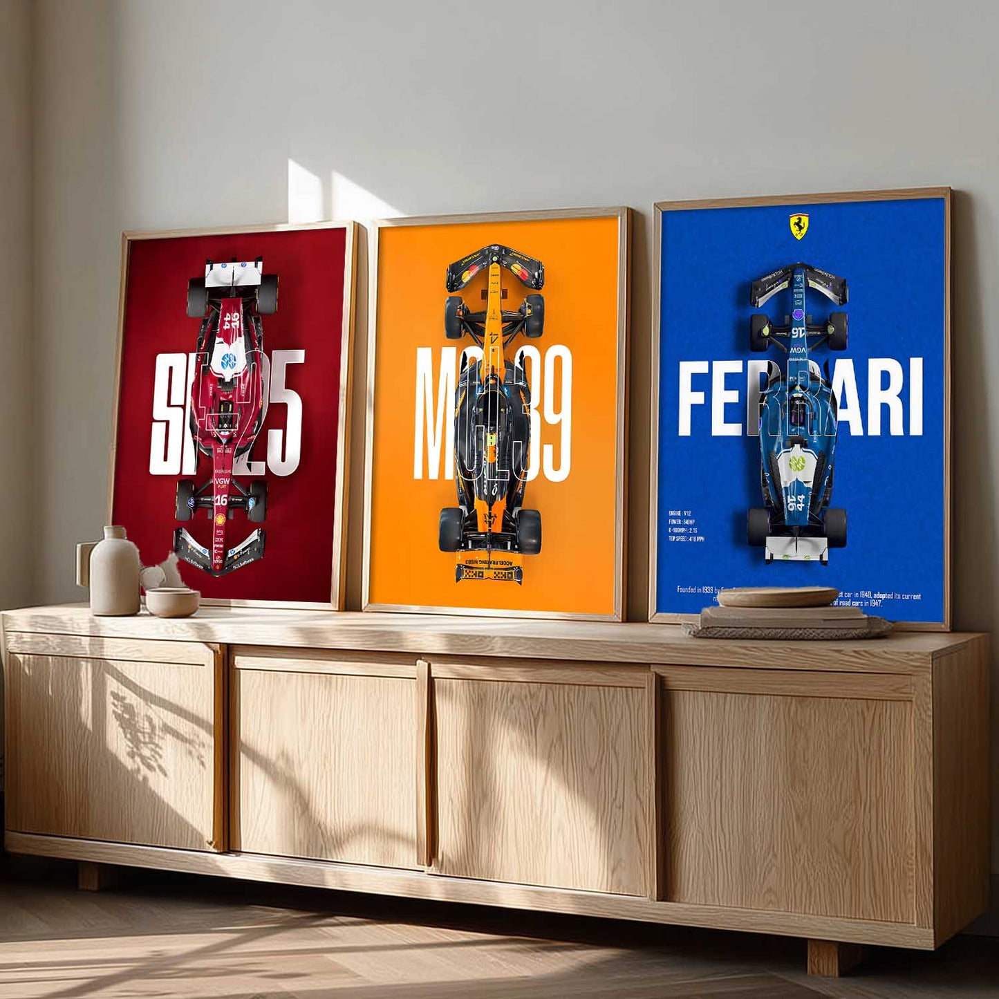 Big Formula 1 Cars Wall Art Paintings for Living Room Bedroom