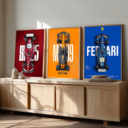Big Formula 1 Cars Wall Art Paintings for Living Room Bedroom