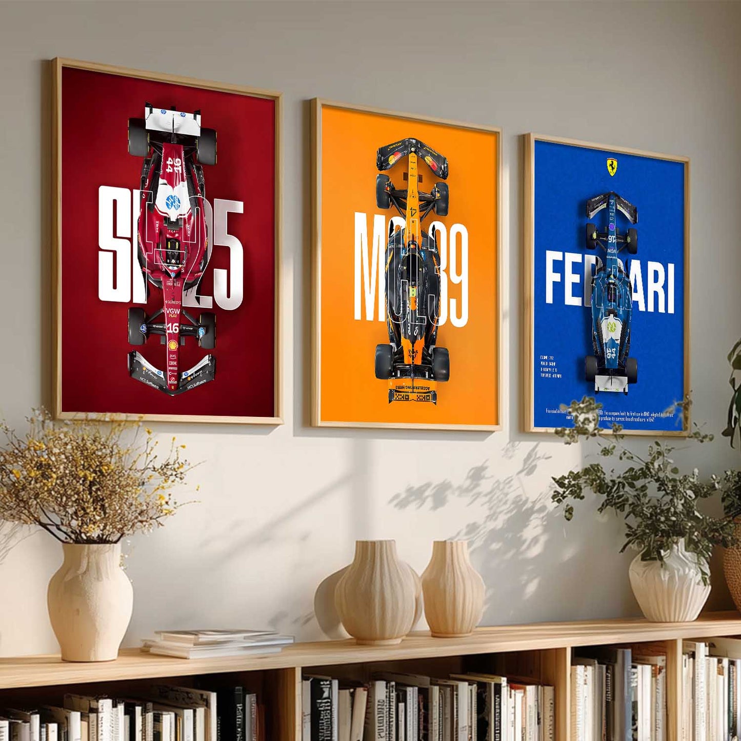 Big Formula 1 Cars Wall Art Paintings for Living Room Bedroom