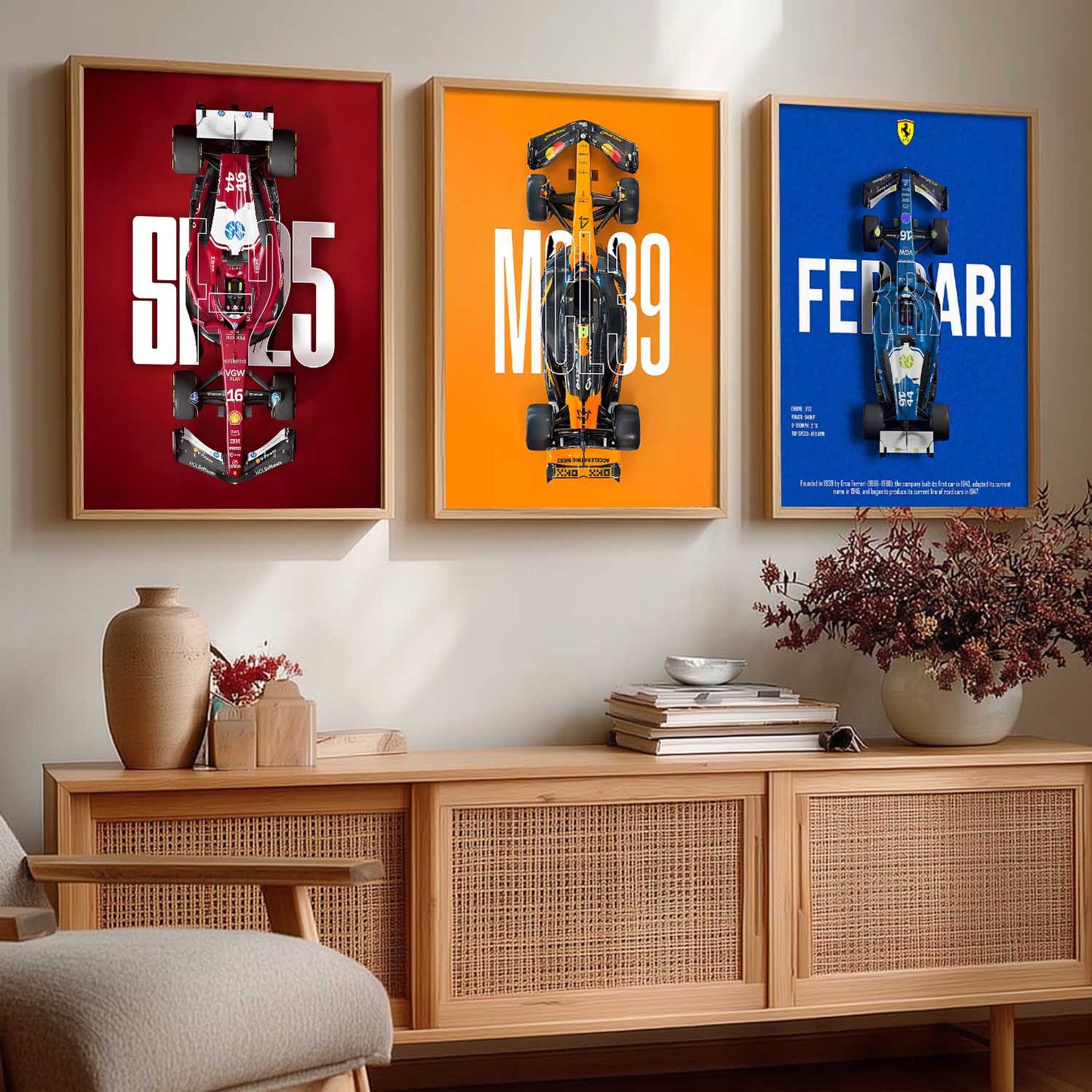 Big Formula 1 Cars Wall Art Paintings for Living Room Bedroom