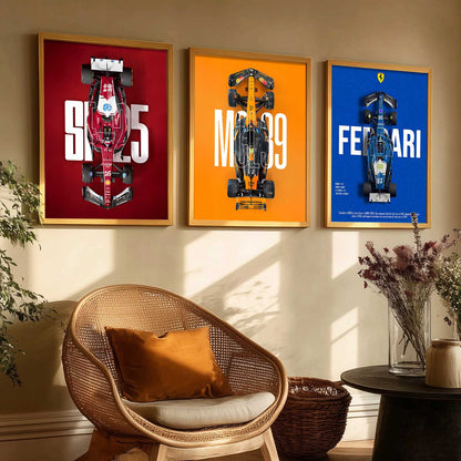 Big Formula 1 Cars Wall Art Paintings for Living Room Bedroom