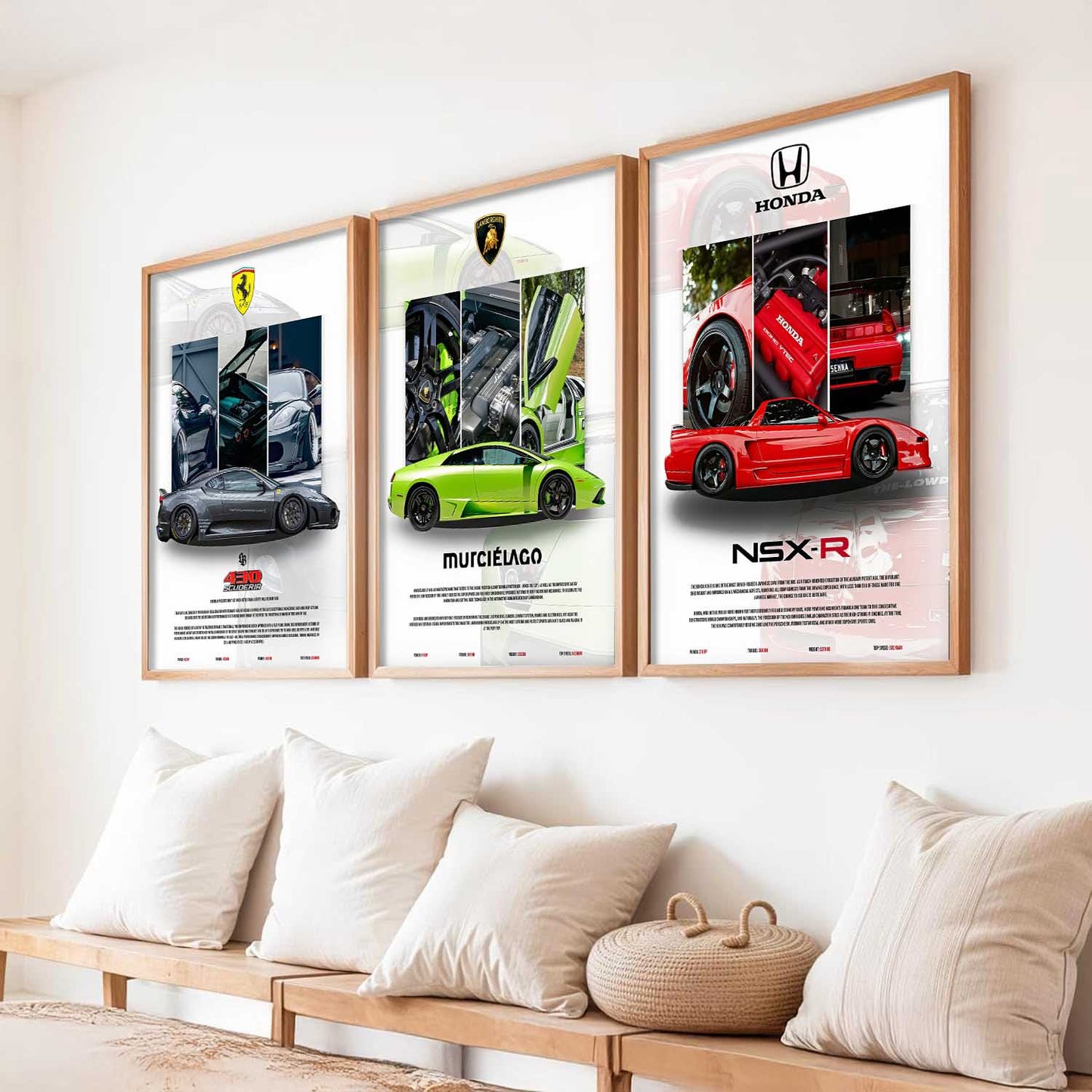 Big Lamborghini, Ferrari Cars  Wall Art Paintings for Living Room Bedroom