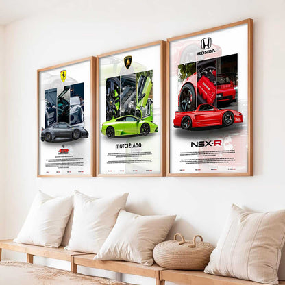 Big Lamborghini, Ferrari Cars  Wall Art Paintings for Living Room Bedroom