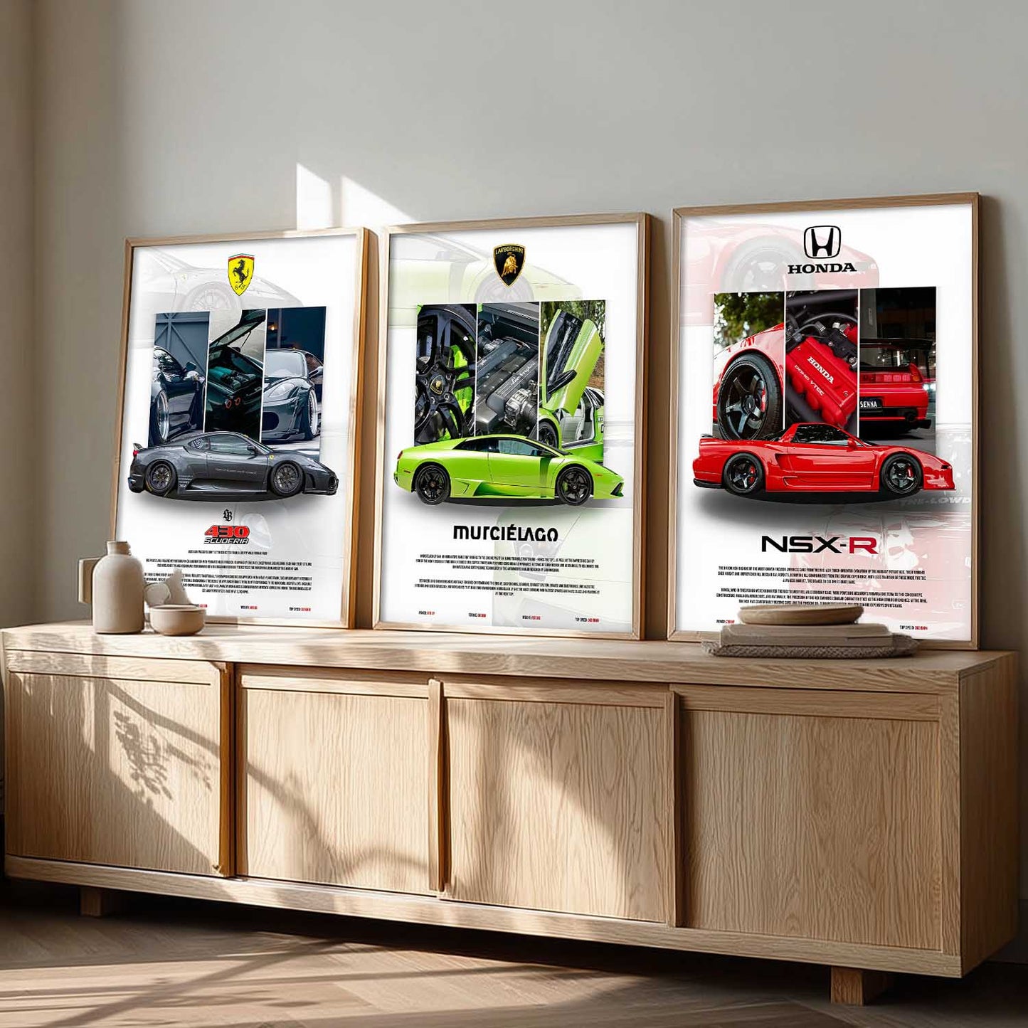 Big Lamborghini, Ferrari Cars  Wall Art Paintings for Living Room Bedroom