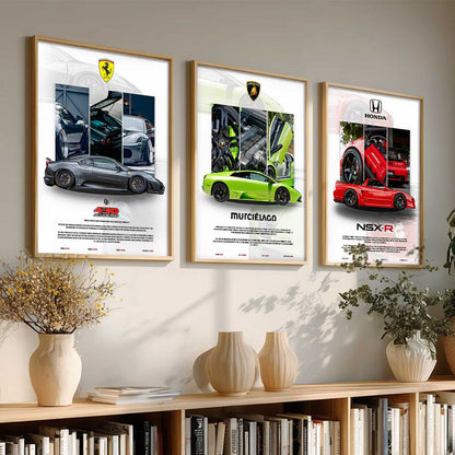 Big Lamborghini, Ferrari Cars  Wall Art Paintings for Living Room Bedroom