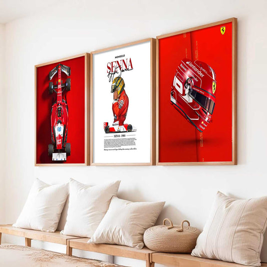 Big Formula 1 Cars Wall Art Paintings for Living Room Bedroom
