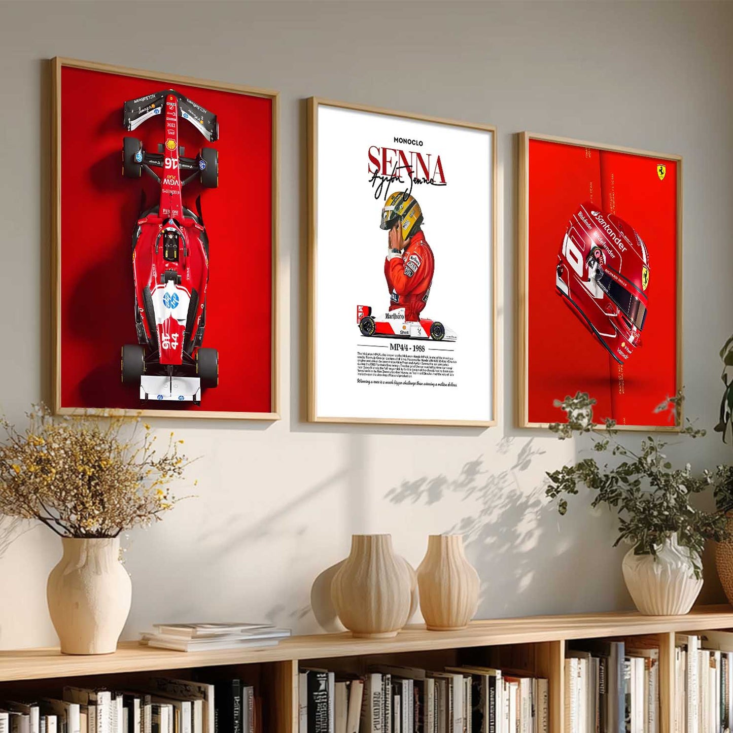 Big Formula 1 Cars Wall Art Paintings for Living Room Bedroom
