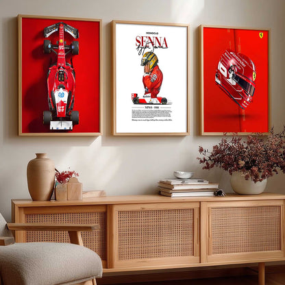 Big Formula 1 Cars Wall Art Paintings for Living Room Bedroom