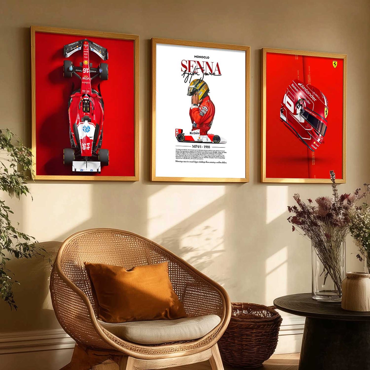 Big Formula 1 Cars Wall Art Paintings for Living Room Bedroom